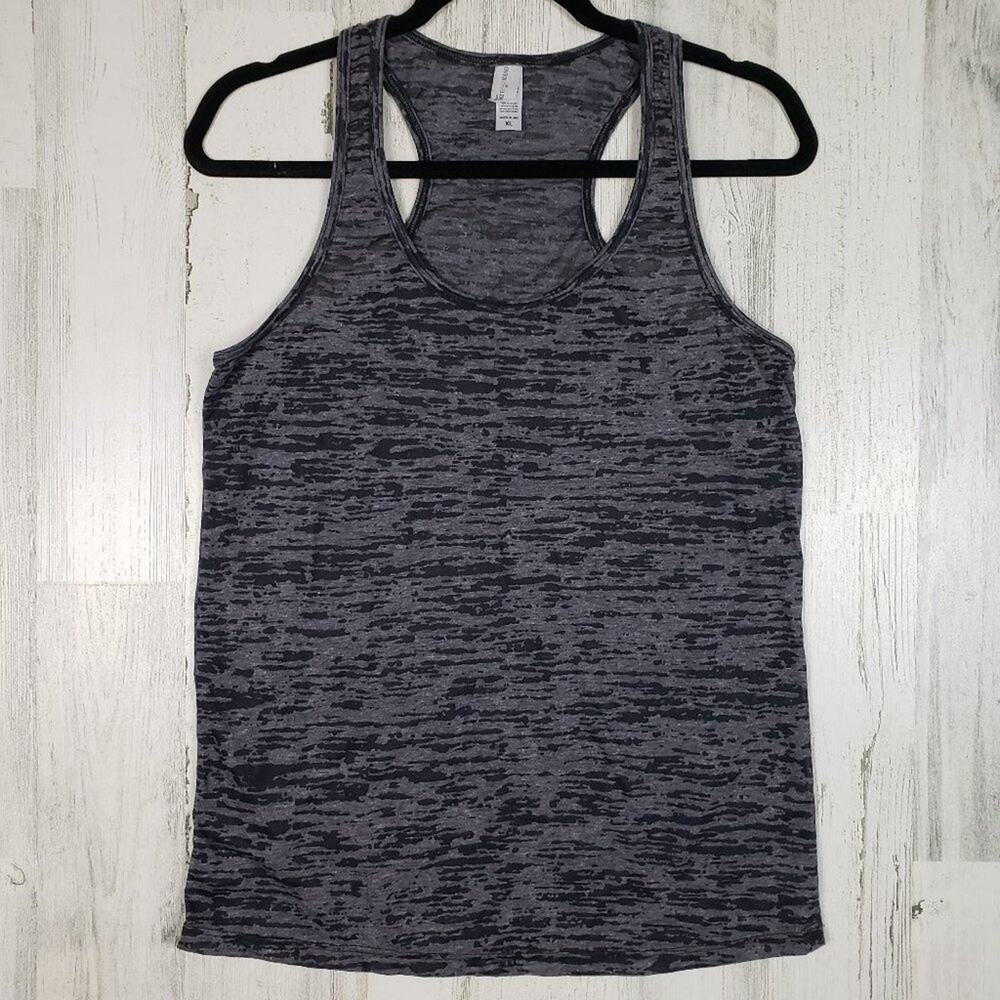 NWOT Over The Limit Apparel Black & Gray Racerback Tank Top Women’s Size XL